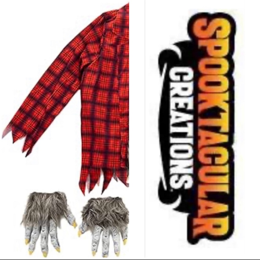 Spooktacular Creations Red Toddler Werewolf Costume Shirt With Gloves